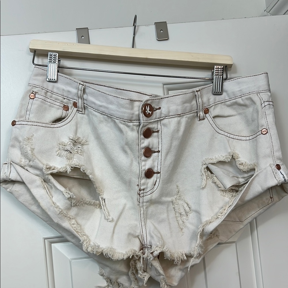 One Teaspoon Bandits Denim Shorts